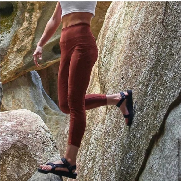 Athleta Pants - Athleta Trekkie Tight, excellent, cognac brown